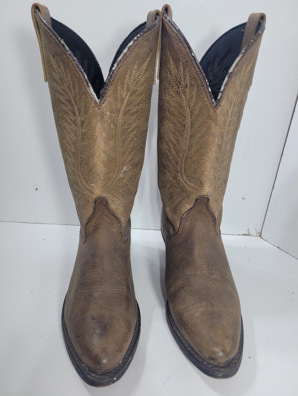 Laredo Abby 51099 Womens Cowboy Boots Brown Leather Distressed Western Size 6 M